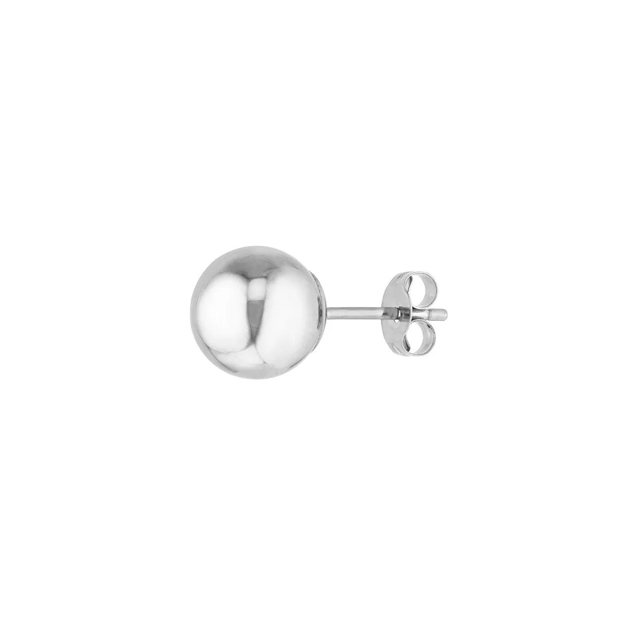 14K White Gold 7mm Ball Stud Earrings