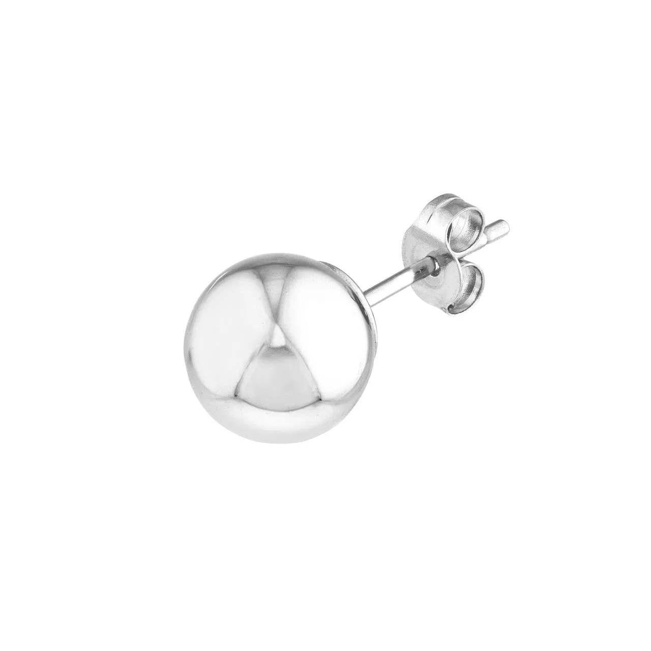 14K White Gold 7mm Ball Stud Earrings