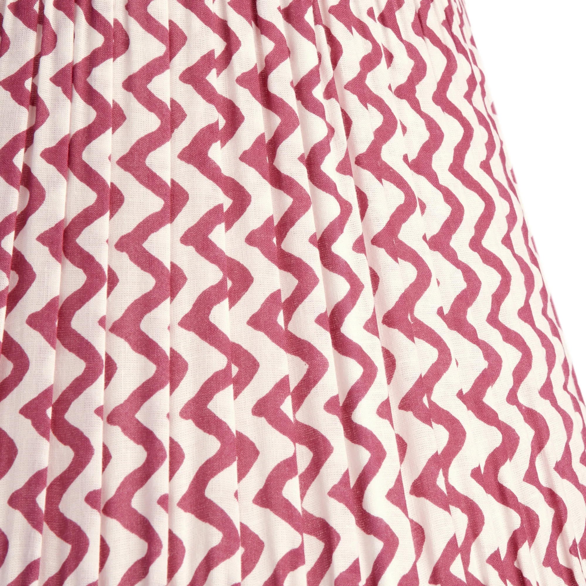 25cm empire lampshade in crimson chevrons with crimson tape