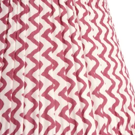 25cm empire lampshade in crimson chevrons with crimson tape