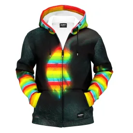 A Handful Rainbow Zip Up Hoodie