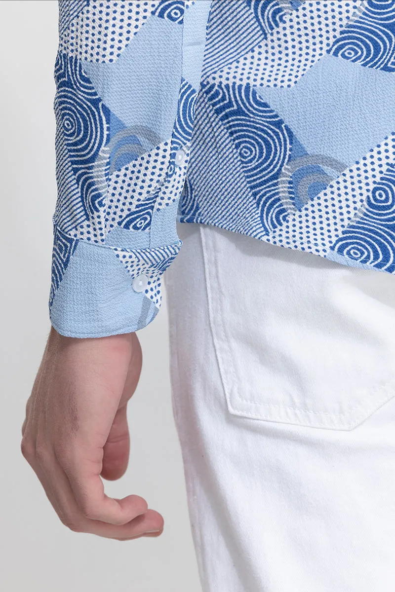 Abstract Trio Blue Shirt