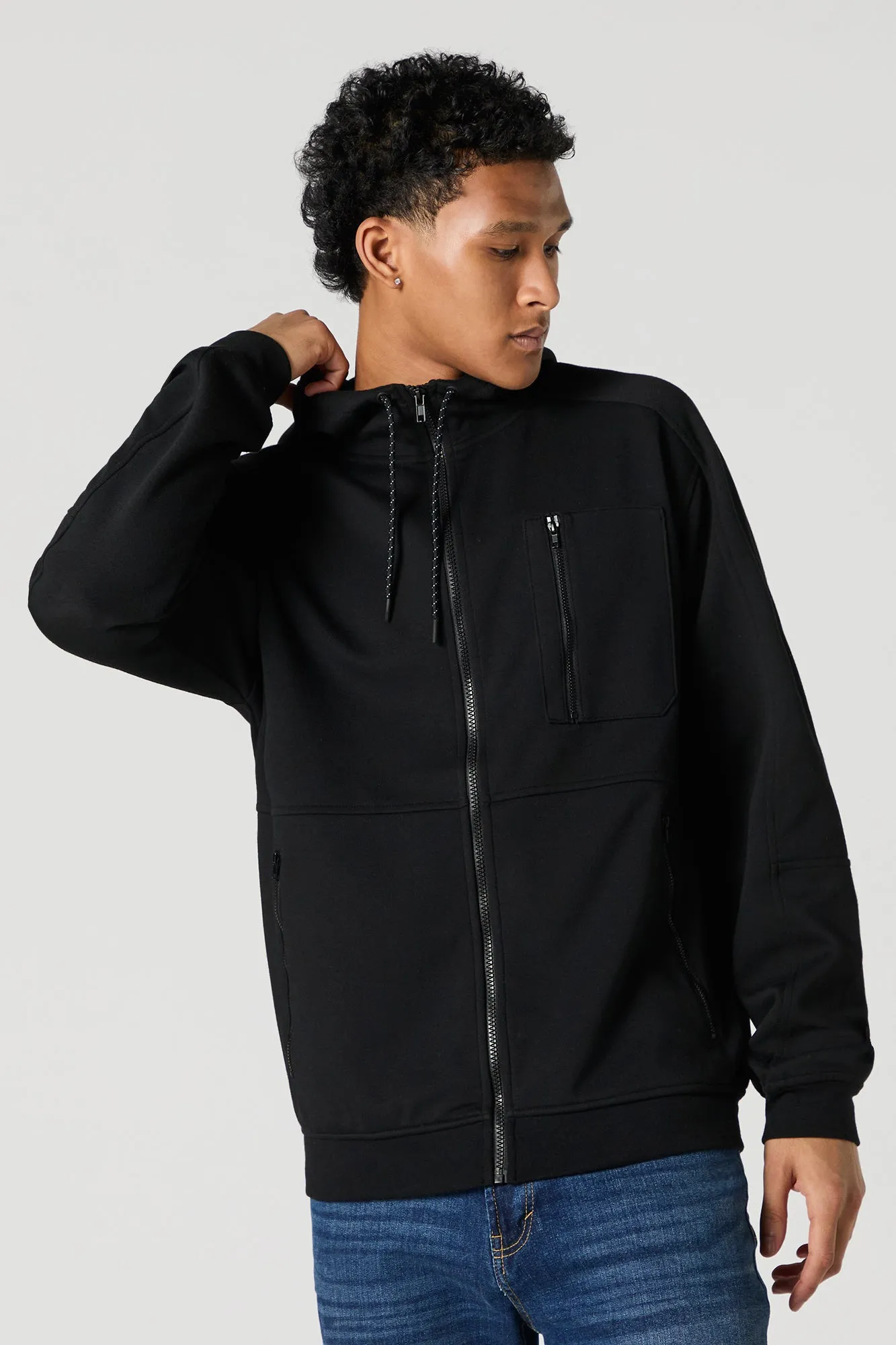 Active Colourblock Zip-Up Hoodie