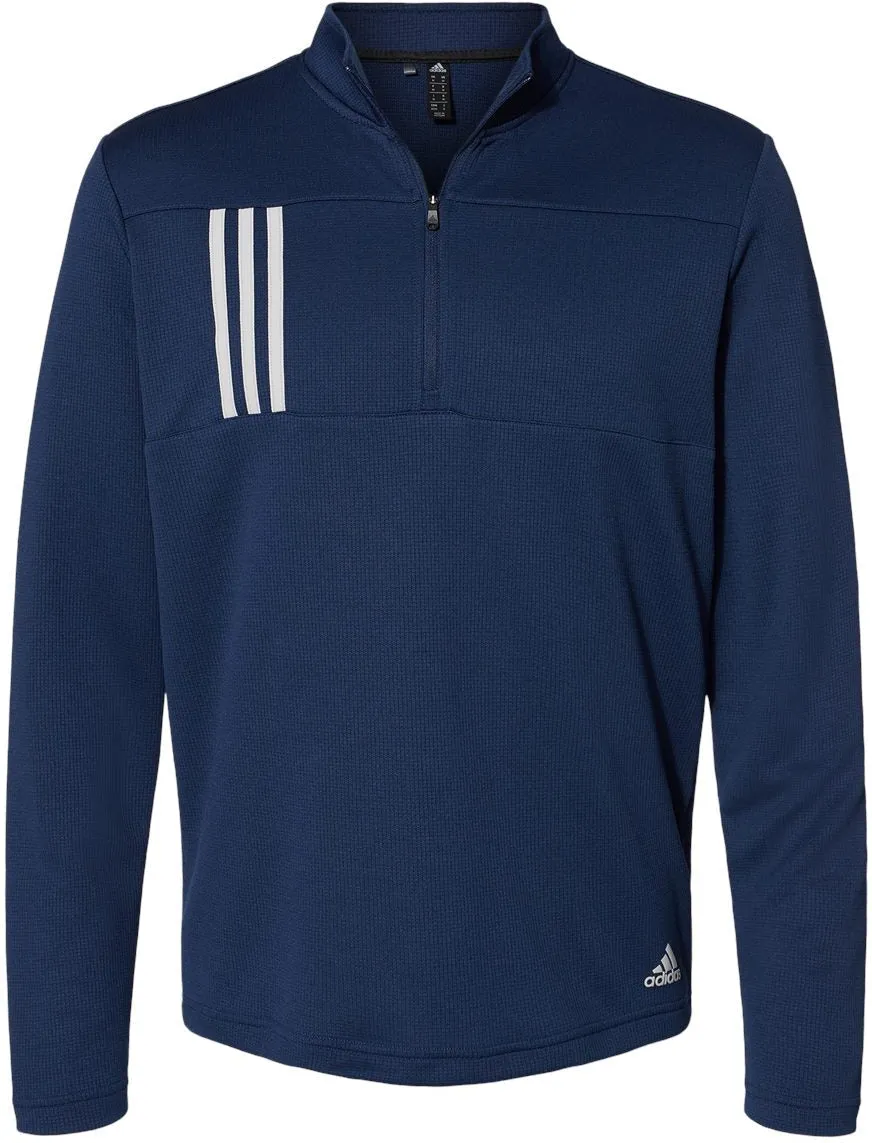 Adidas 3-Stripes Double Knit Quarter-Zip Pullover