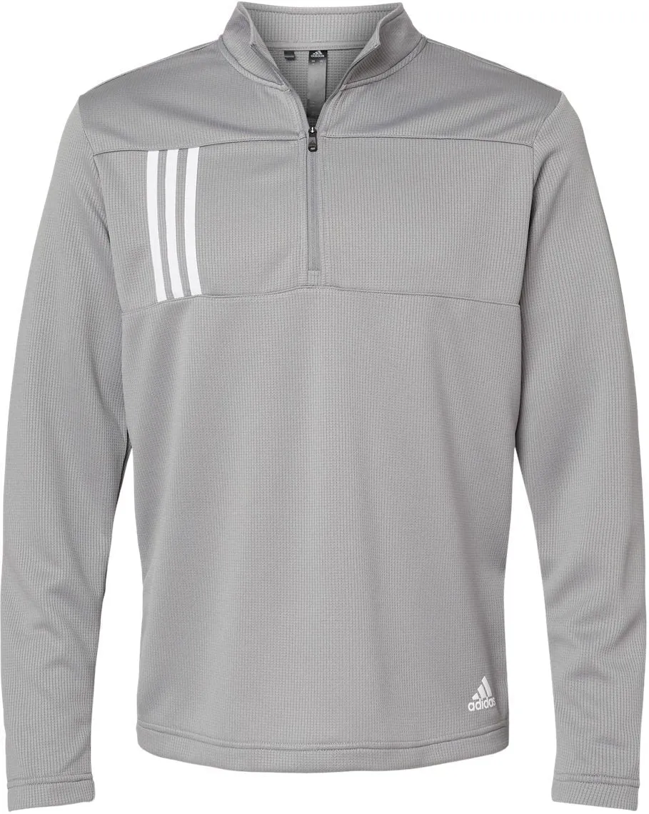 Adidas 3-Stripes Double Knit Quarter-Zip Pullover