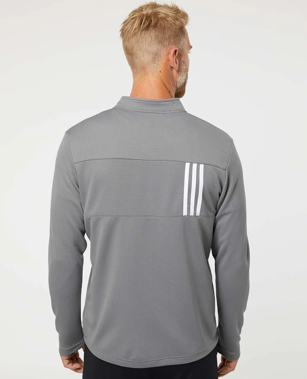 Adidas 3-Stripes Double Knit Quarter-Zip Pullover