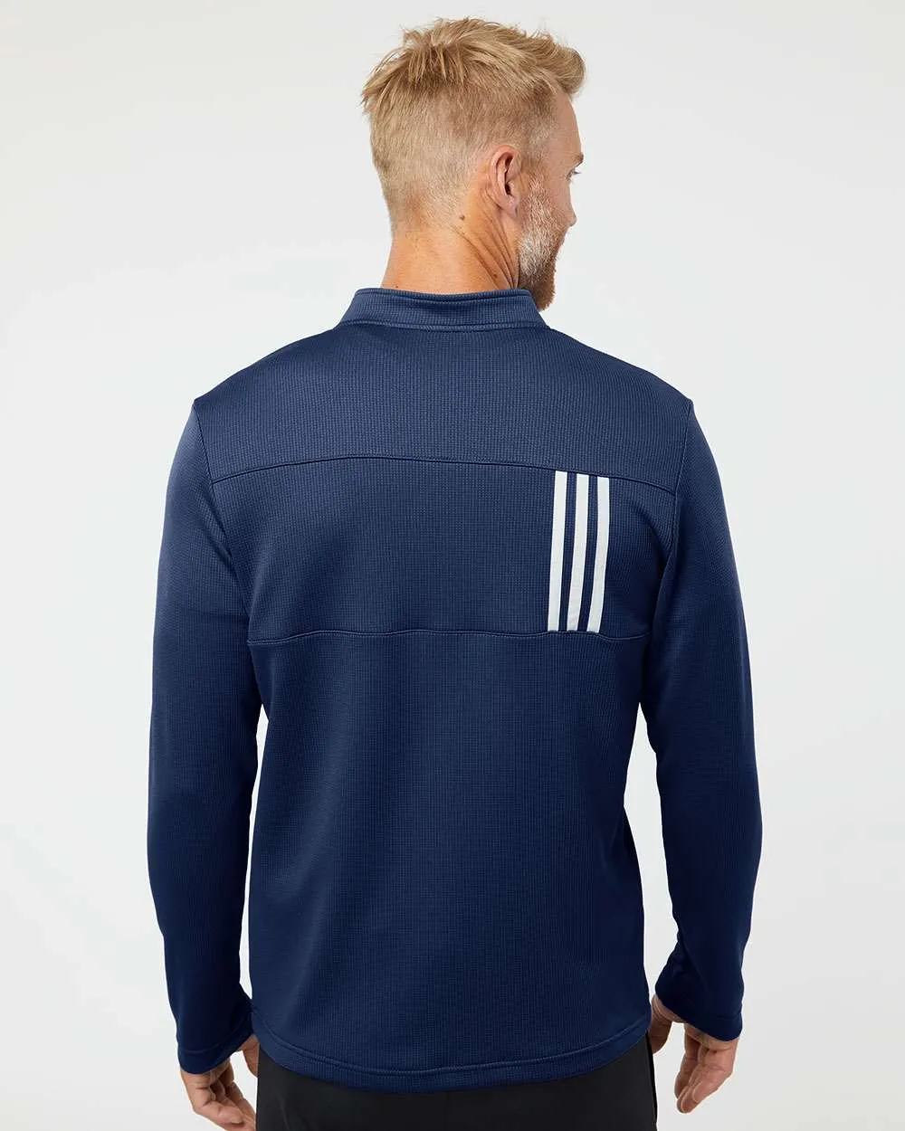 Adidas 3-Stripes Double Knit Quarter-Zip Pullover