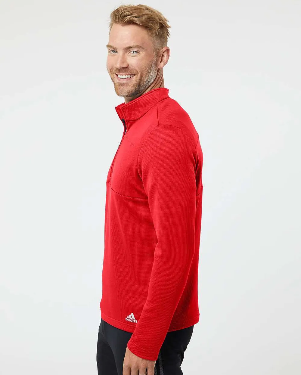 Adidas 3-Stripes Double Knit Quarter-Zip Pullover