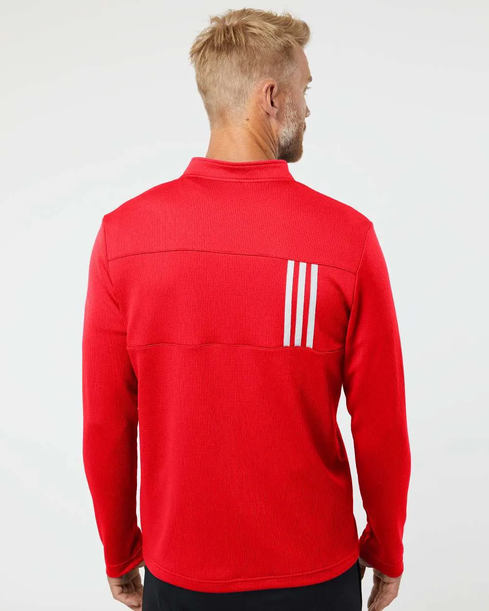 Adidas 3-Stripes Double Knit Quarter-Zip Pullover