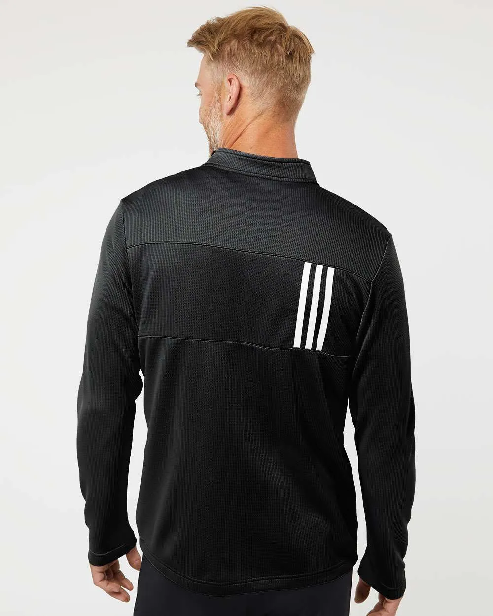 Adidas 3-Stripes Double Knit Quarter-Zip Pullover