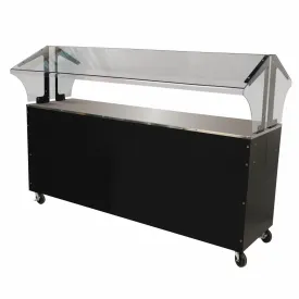 Advance Tabco 78" Portable 5 Pan Buffet Table with Double Sided Sneeze Guard