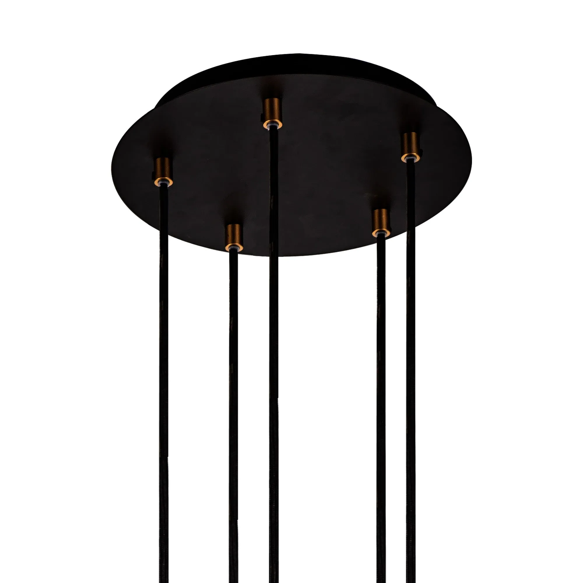 Almera 3/5Lt Round Cluster Ceiling Light GU10, Black & Painted Gold