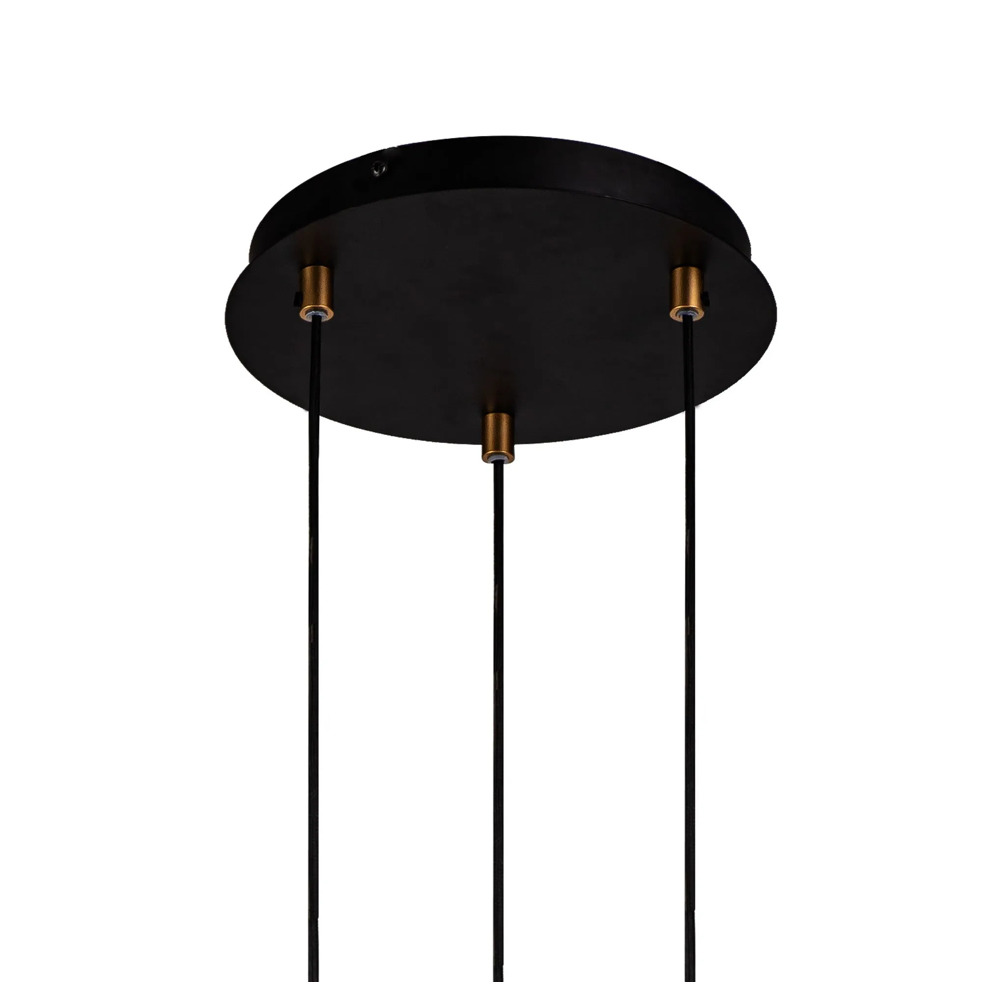 Almera 3/5Lt Round Cluster Ceiling Light GU10, Black & Painted Gold