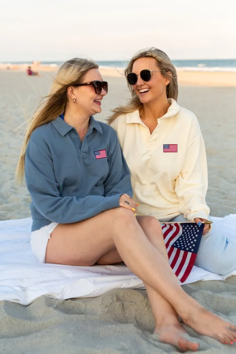 American Flag Coastal Pullover