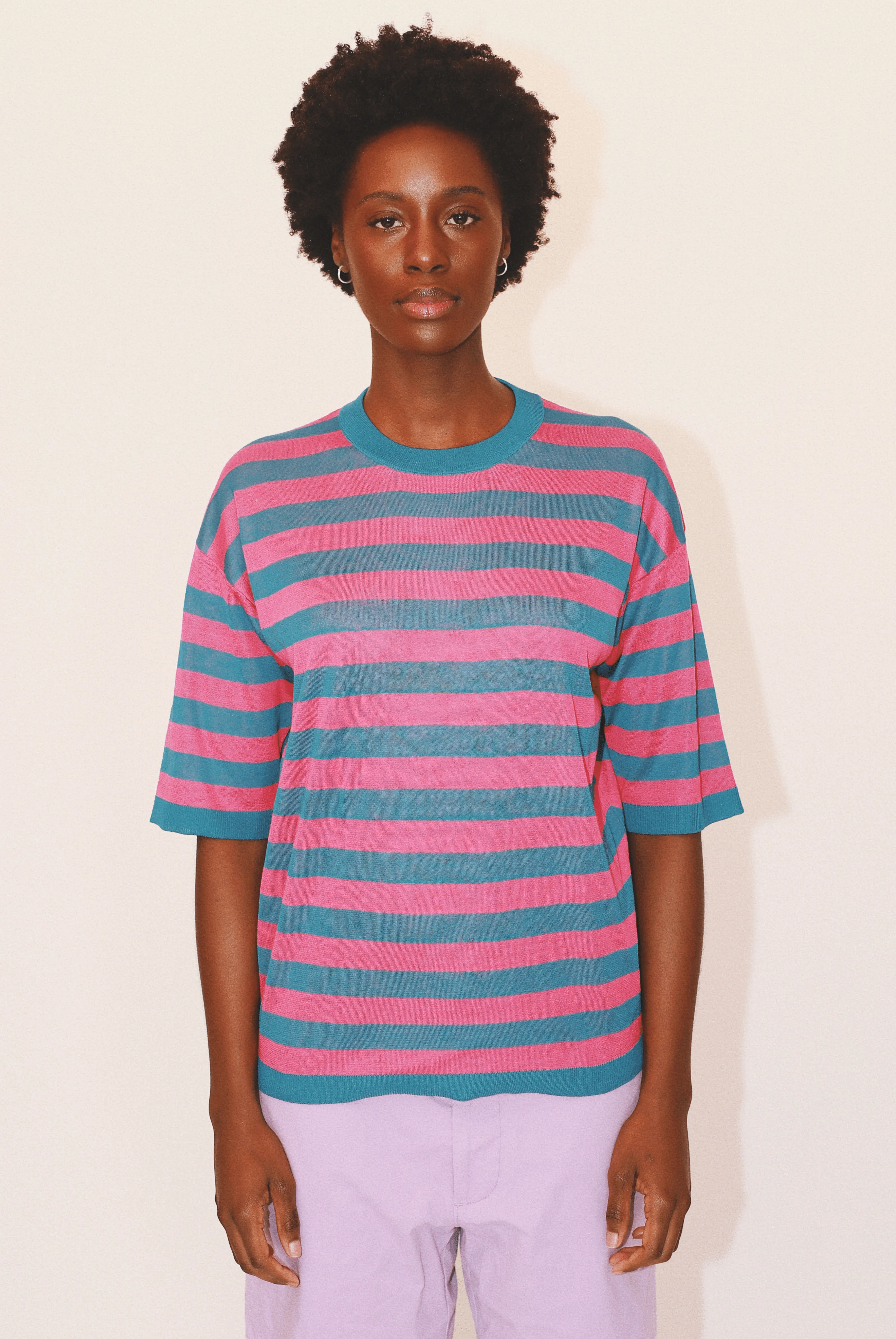 Andrea Striped Crewneck in Organic Cotton