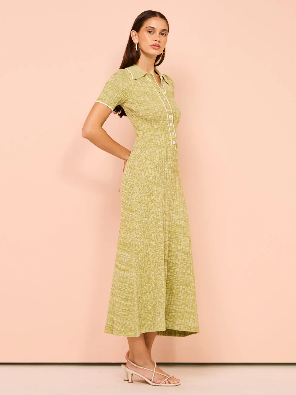 Anna Quan Penelope Dress in Pesto/Silence