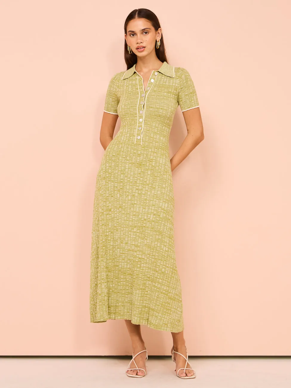 Anna Quan Penelope Dress in Pesto/Silence