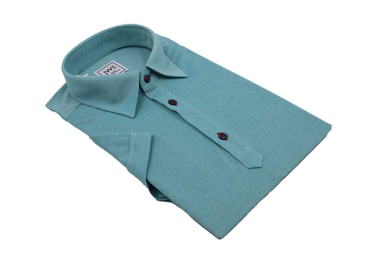 Aqua Fine Pique Polo Shirt