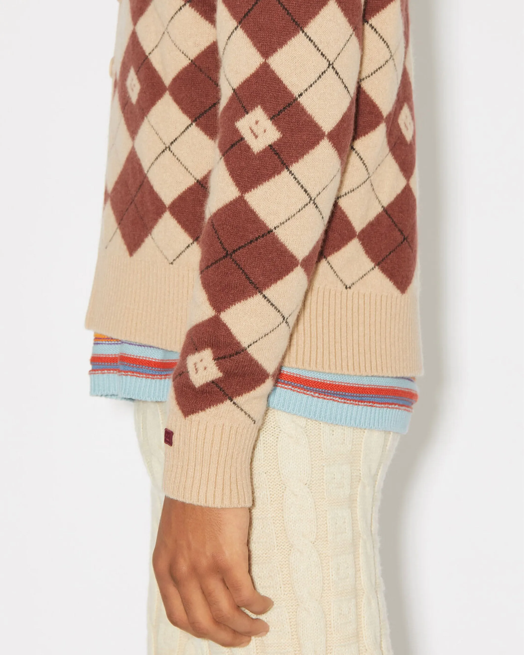 Argyle Face Cardigan