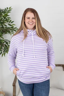 Ashley Lavender Stripe Hoodie