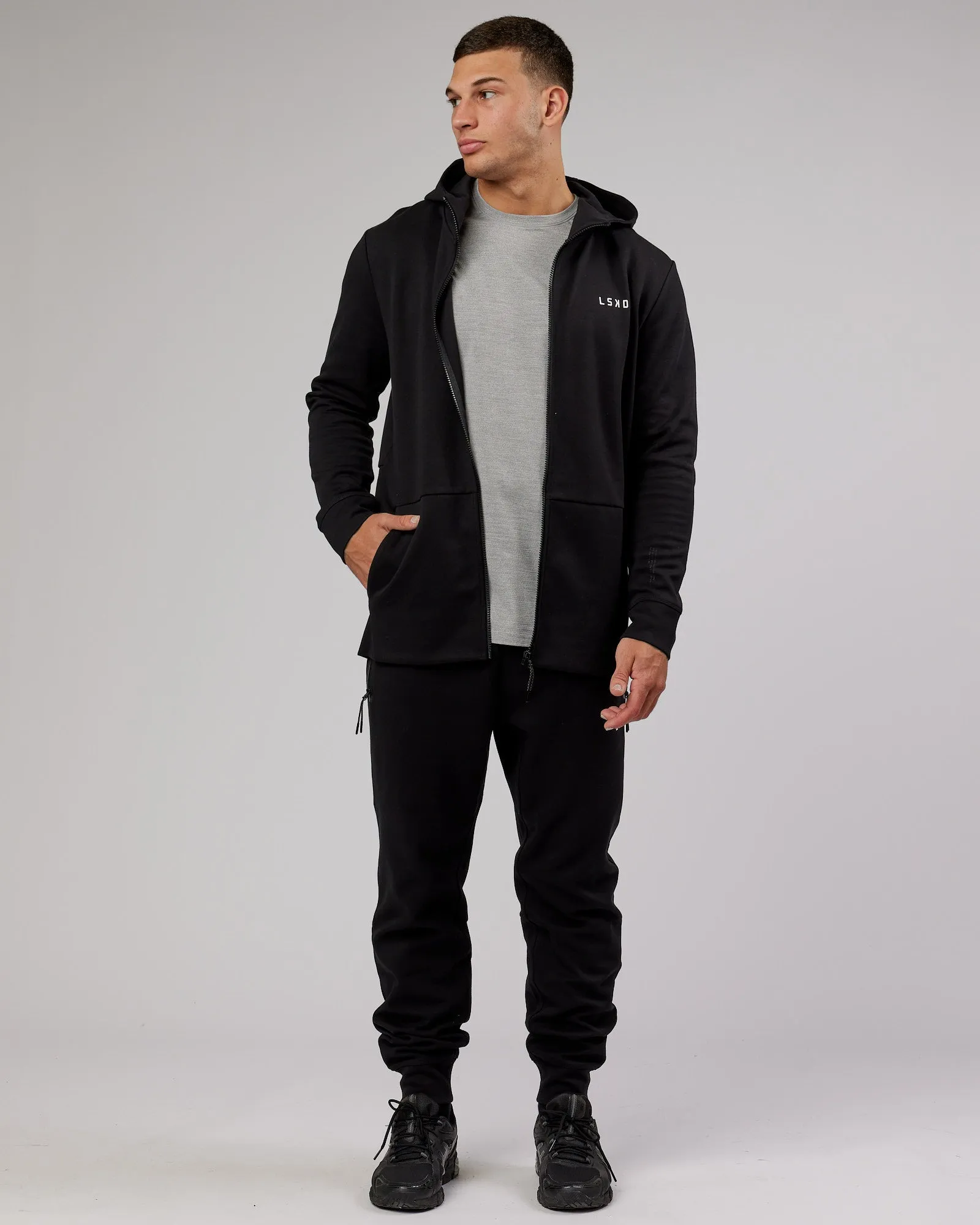 Athlete ForgedFleece Zip Up Hoodie - Black