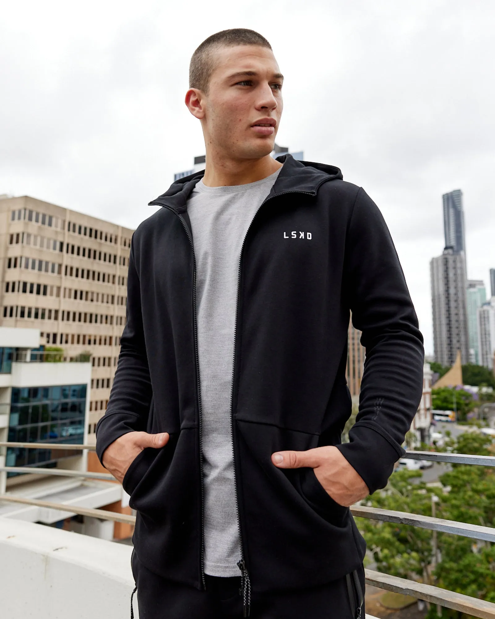 Athlete ForgedFleece Zip Up Hoodie - Black