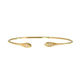 Baby Snake Head Bracelet - Double Diamond