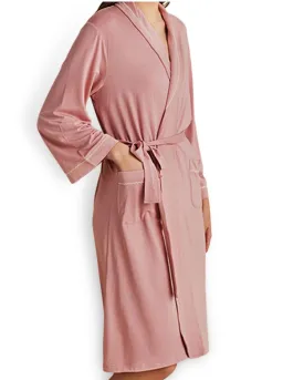 Bamboo Women Pink Dressing Gown - Lightweight Dressing Gown