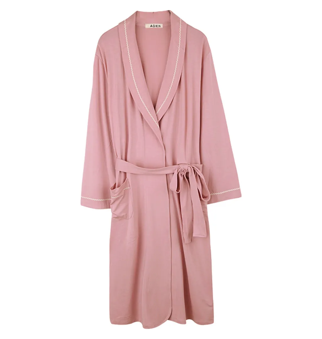 Bamboo Women Pink Dressing Gown - Lightweight Dressing Gown