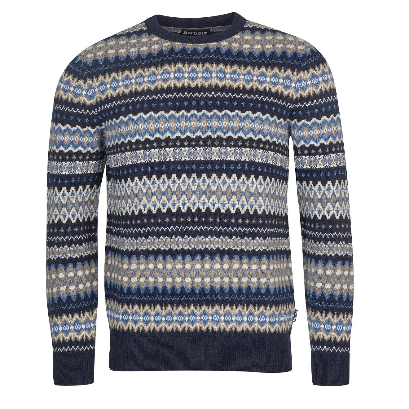 Barbour Case Fair Isle Crew Jumper Midnight