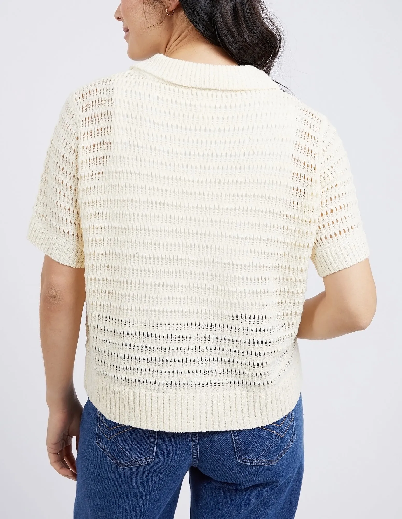 Bay Knit Shirt Pearl