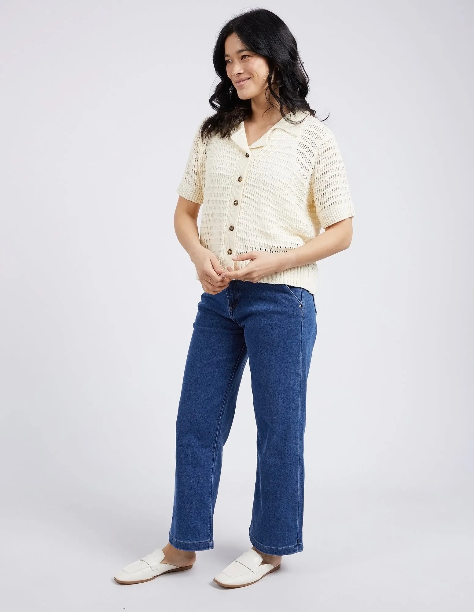 Bay Knit Shirt Pearl