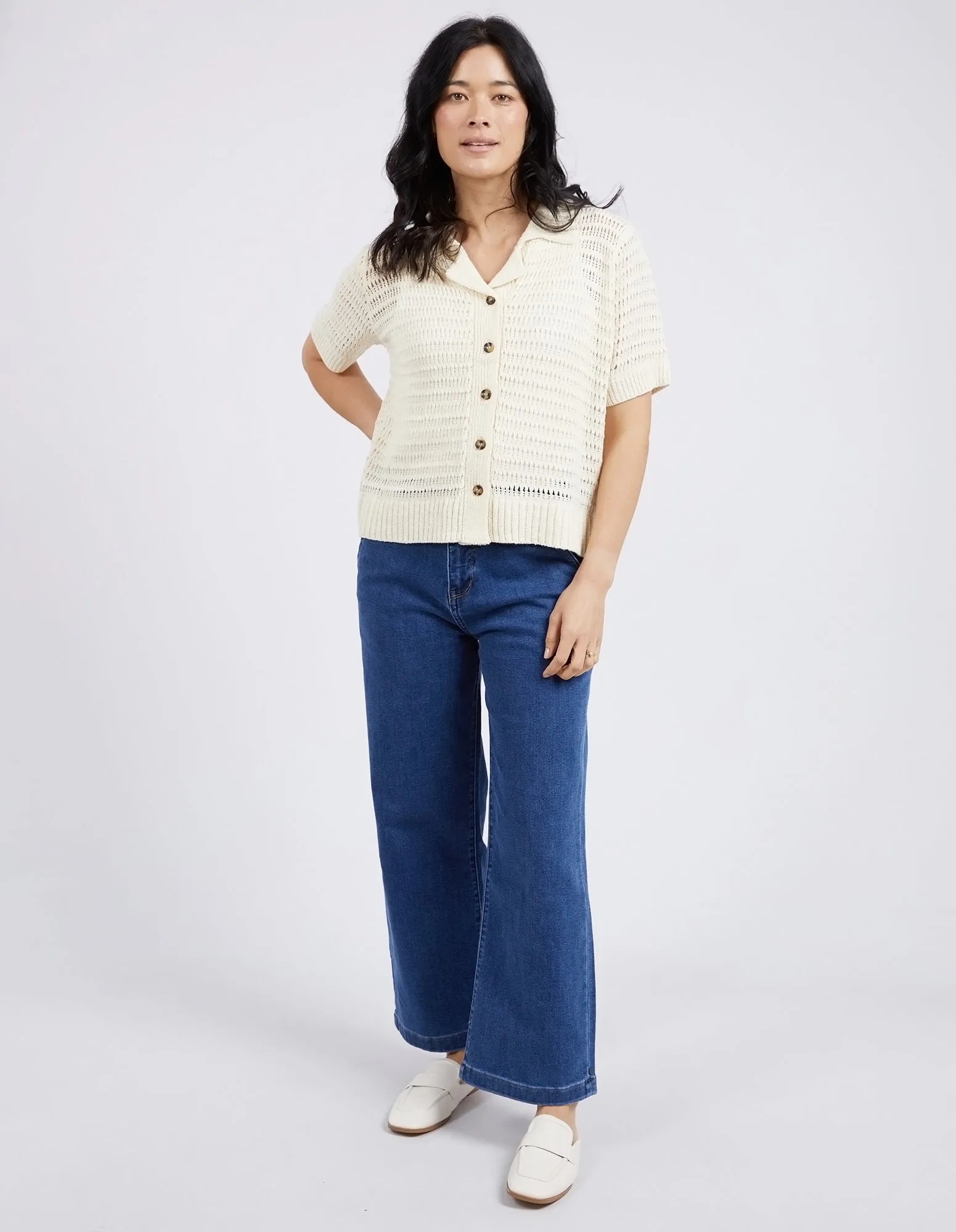 Bay Knit Shirt Pearl