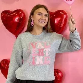 Be Mine Valentine Block Sweatshirt