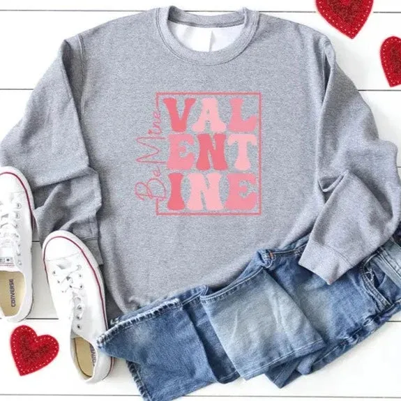 Be Mine Valentine Block Sweatshirt