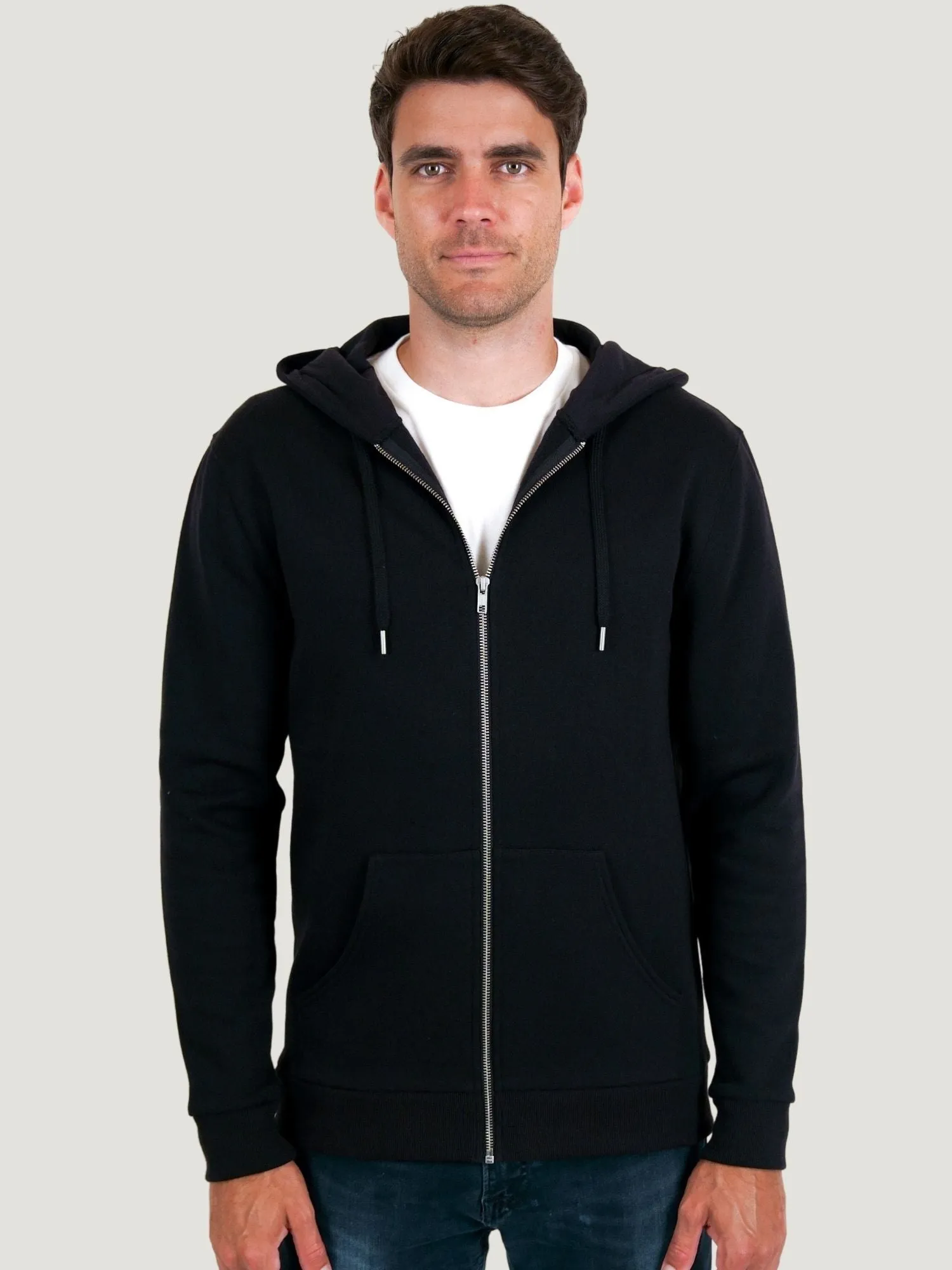 Black Zip-Up Hoodie