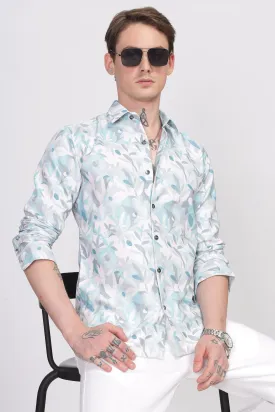 Bloom Sky Blue Printed Shirt