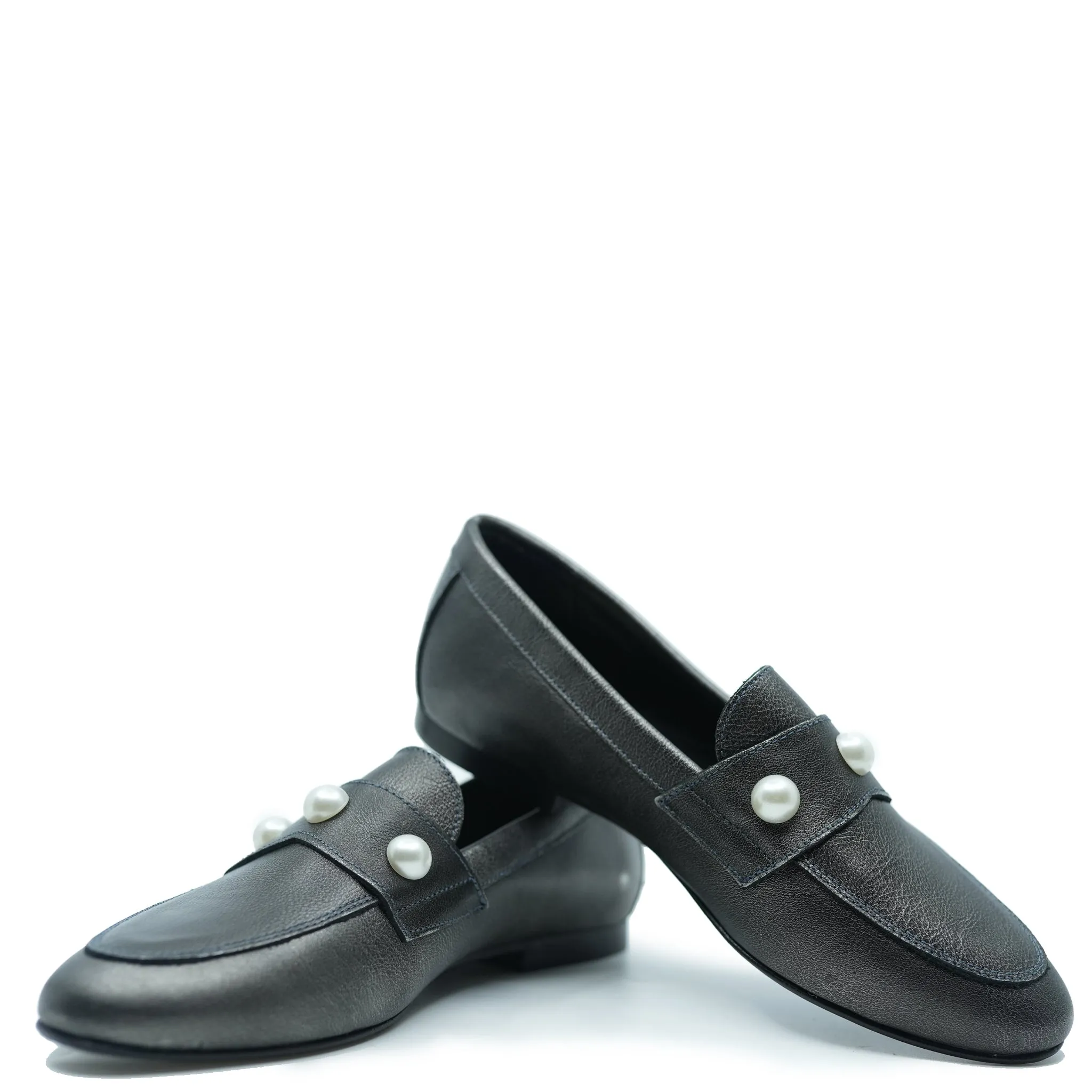 Blublonc Gunmetal Pearl Loafer