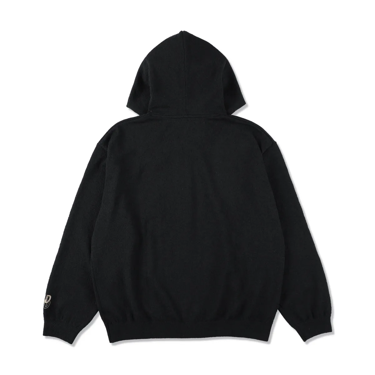 Bouclet Zip-up Hooded Sweatshirt / BLACK