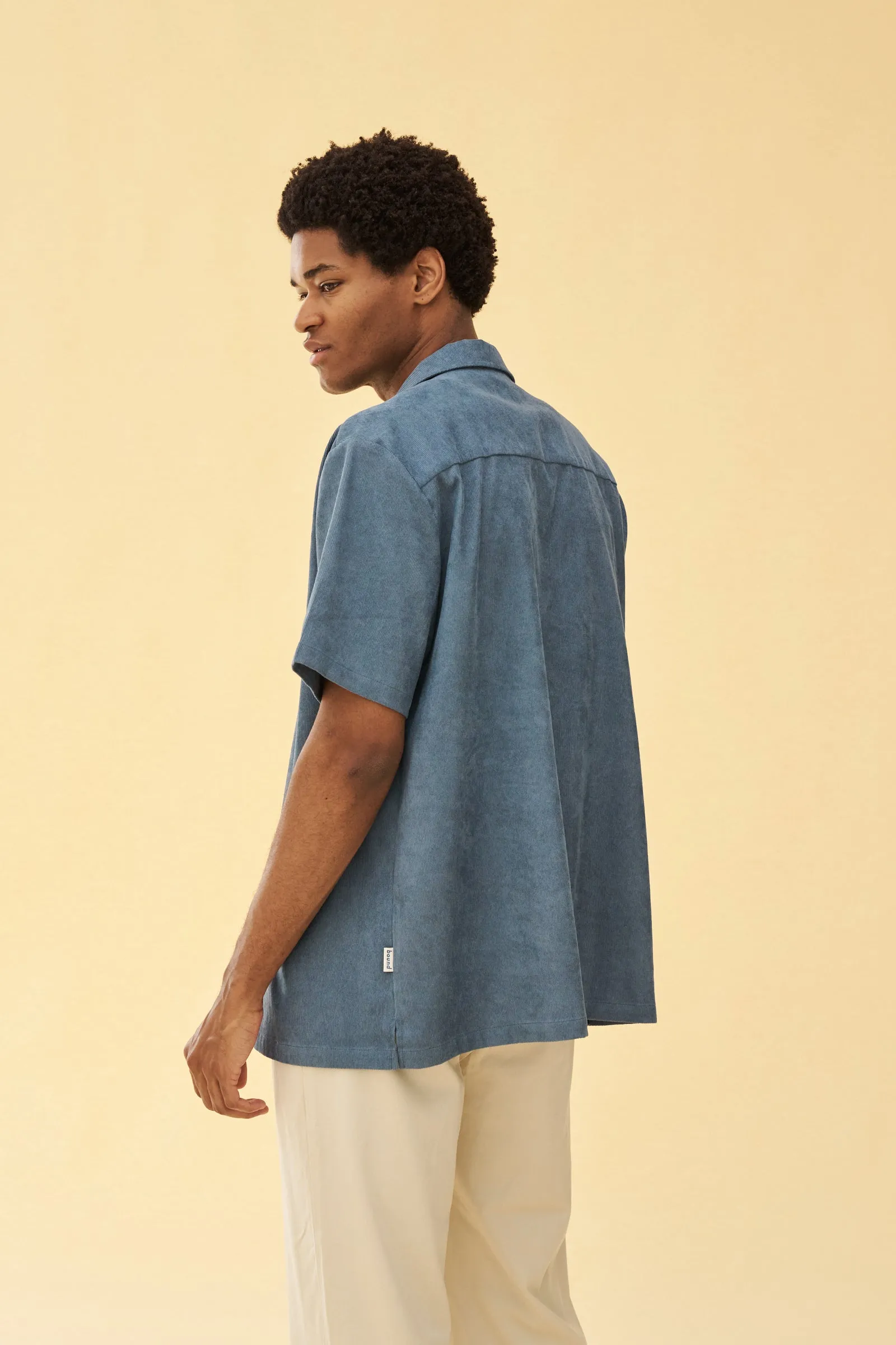 bound 'Airforce Blue' Cord Towel SS Shirt