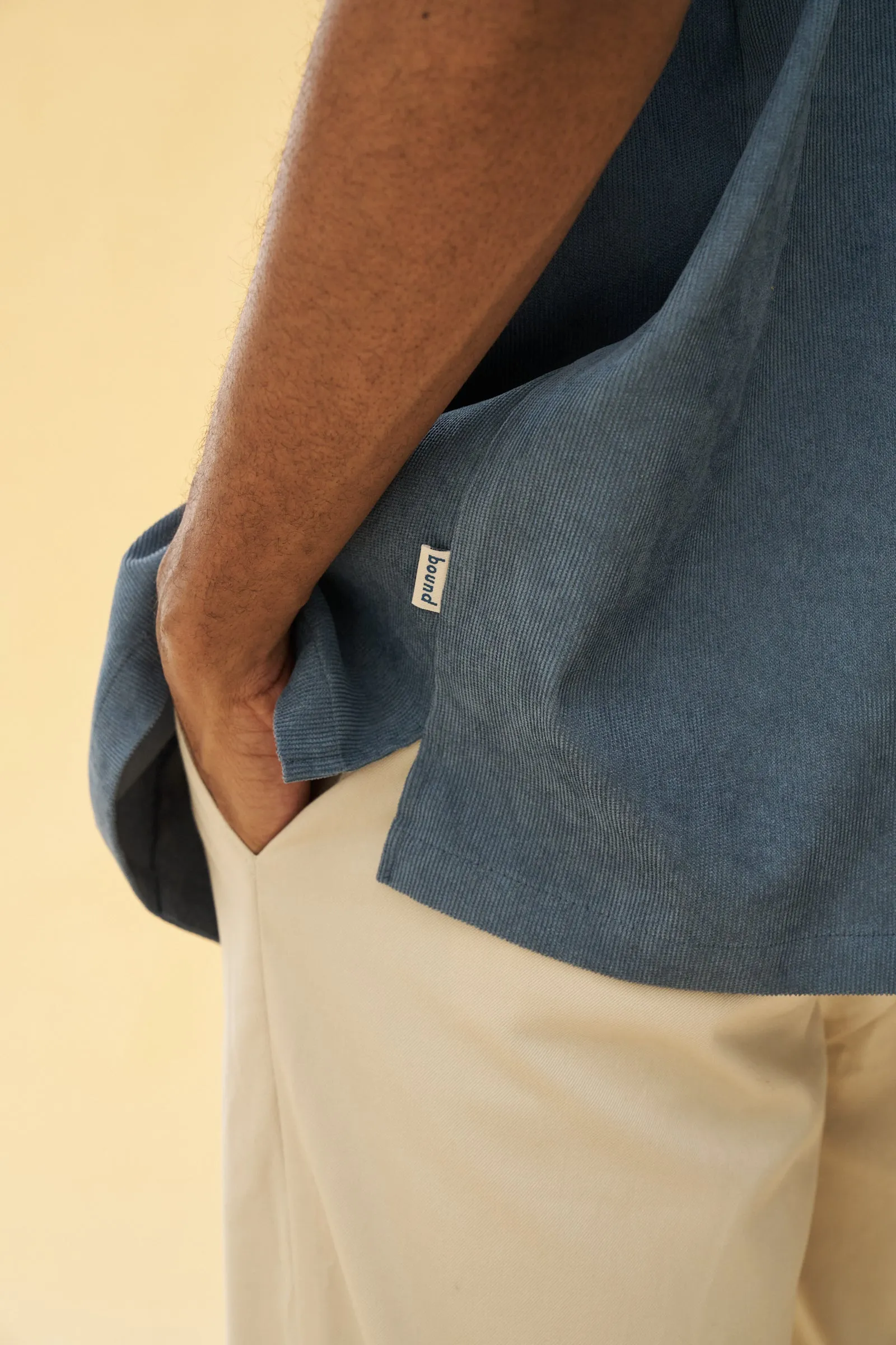 bound 'Airforce Blue' Cord Towel SS Shirt