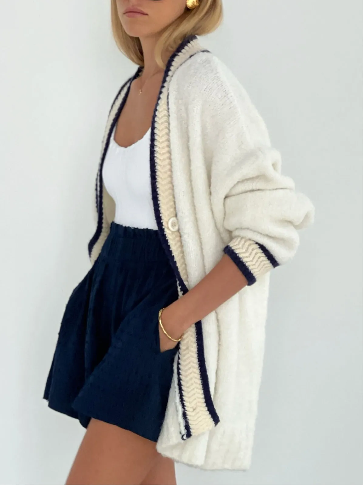 Boyfriend Oversized Cardigan | Cream