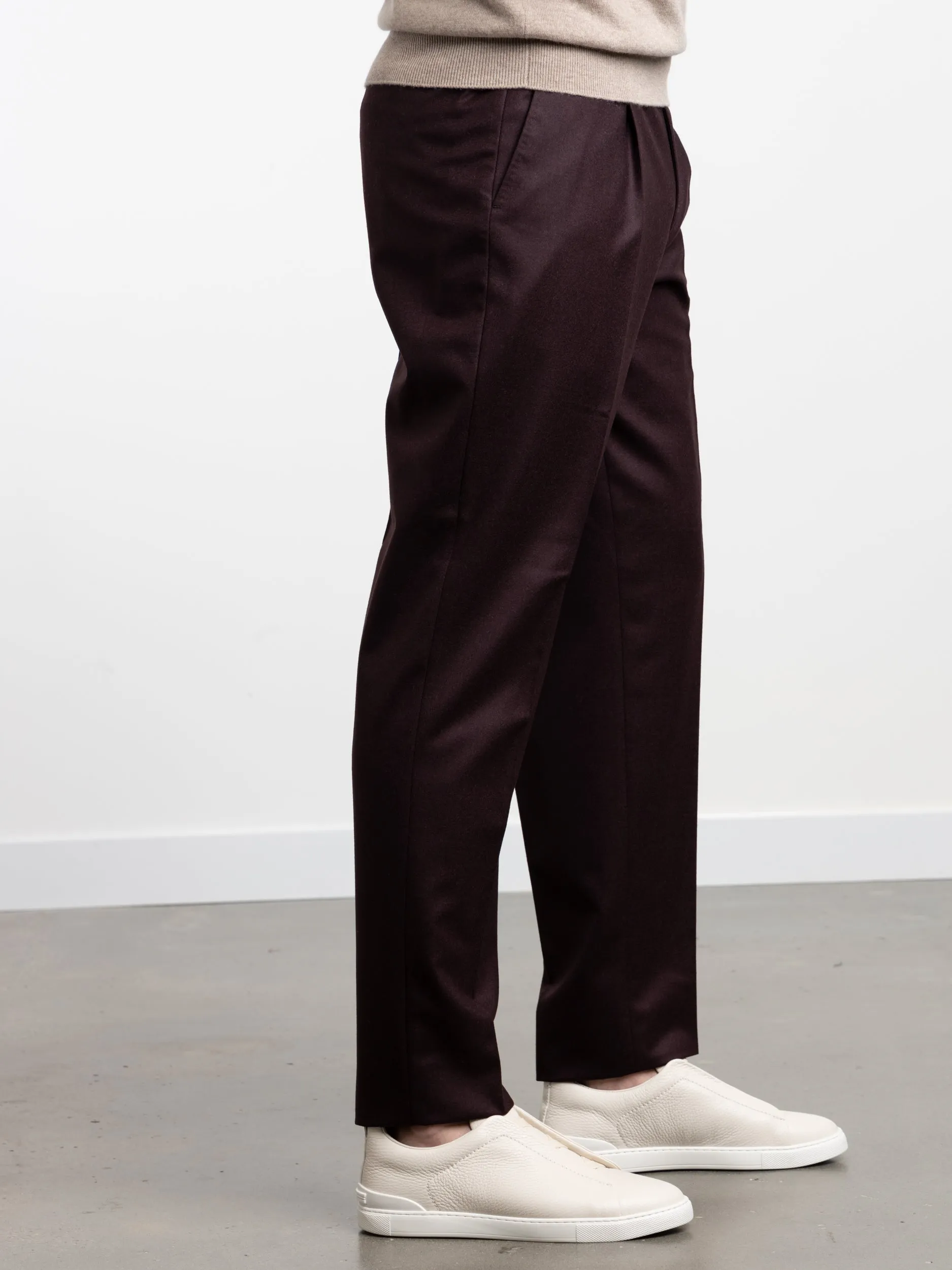 Burgundy Wool Trousers