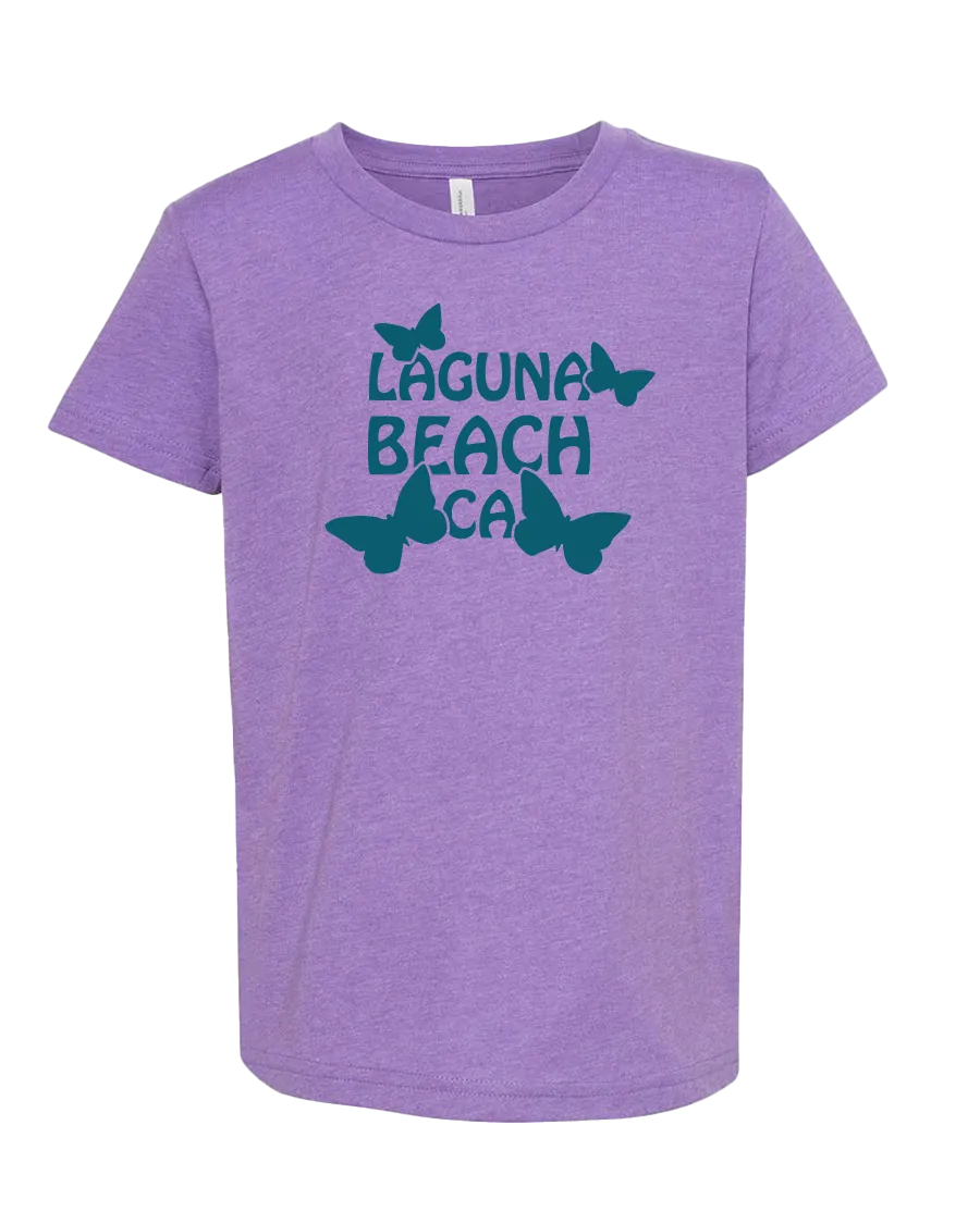 Butterfly LB Girls Tee - Heather Purple