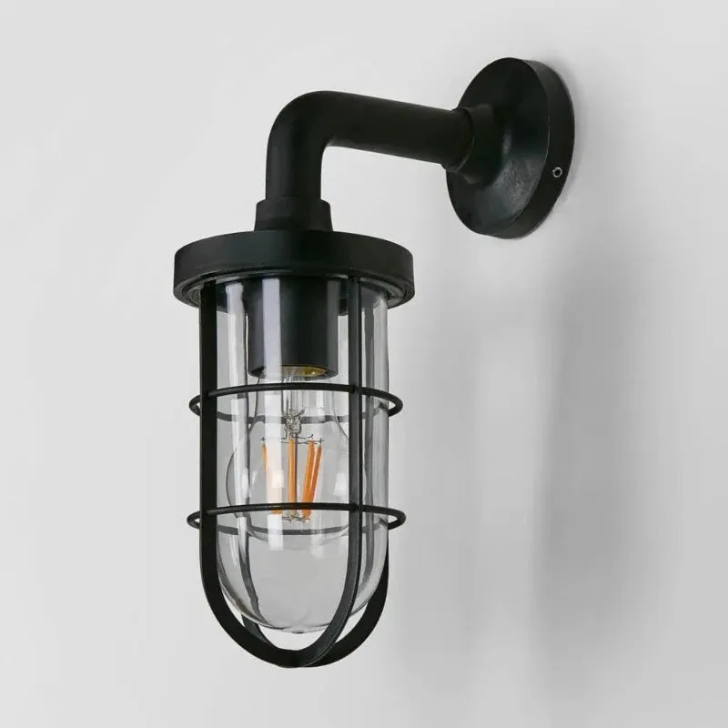 Caged Matte Black Wall Sconce