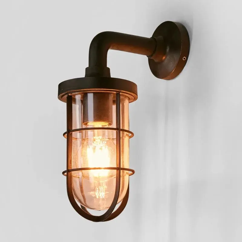 Caged Matte Black Wall Sconce