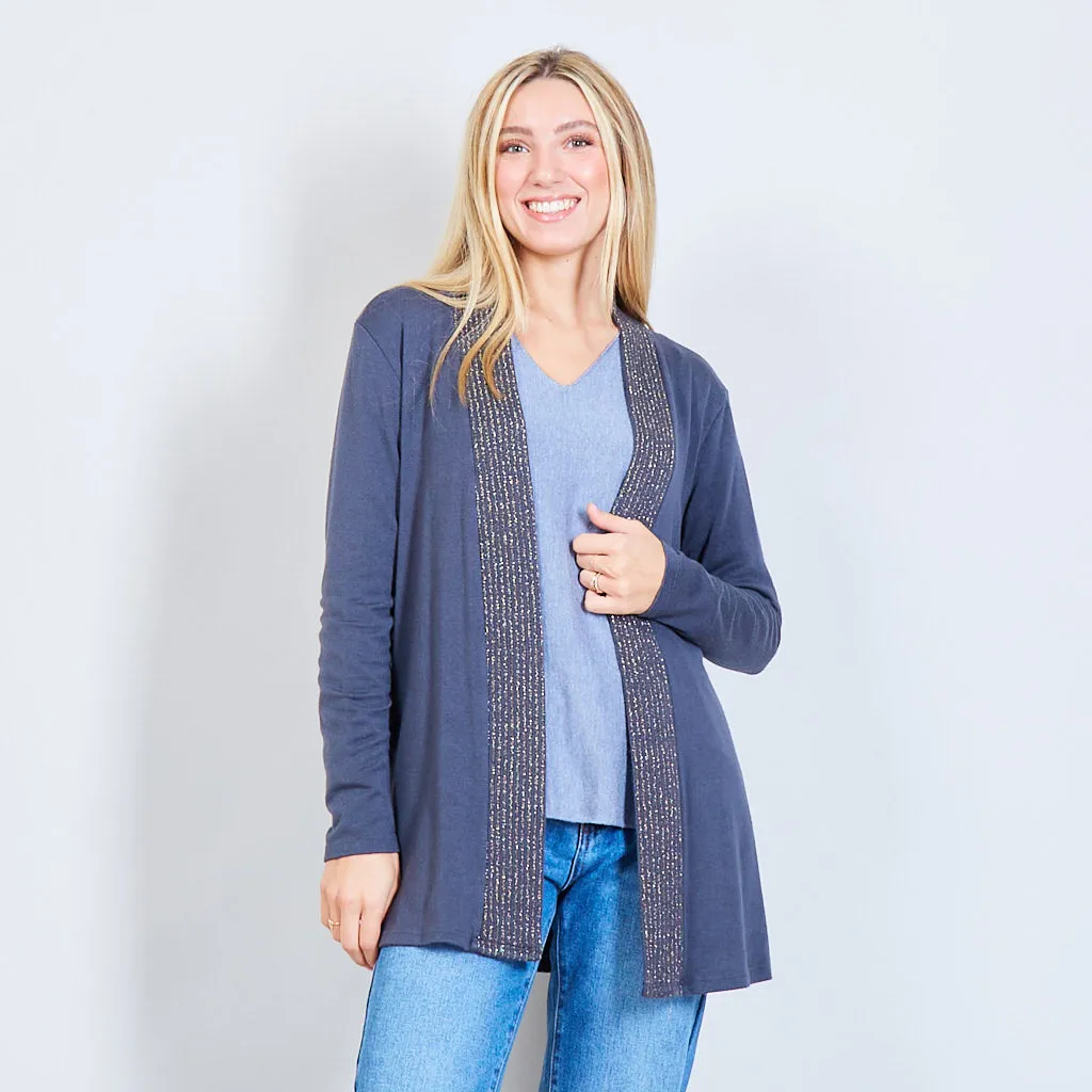 Cardigan with lurex details wholesale