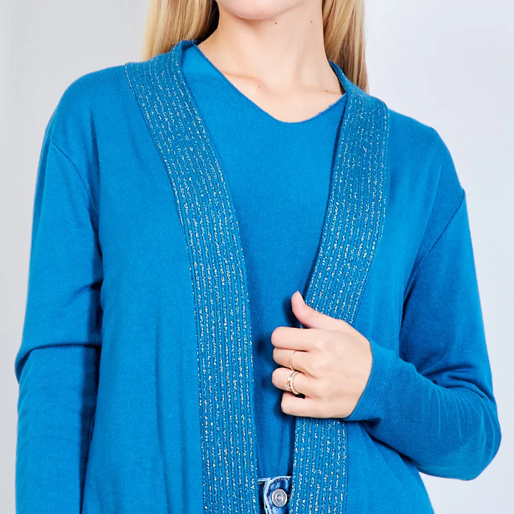 Cardigan with lurex details wholesale