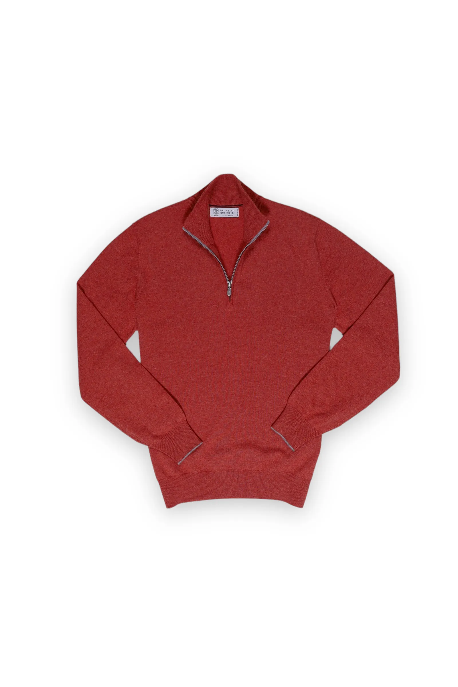 Cashmere Quarter-Zip Sweater - Carrot