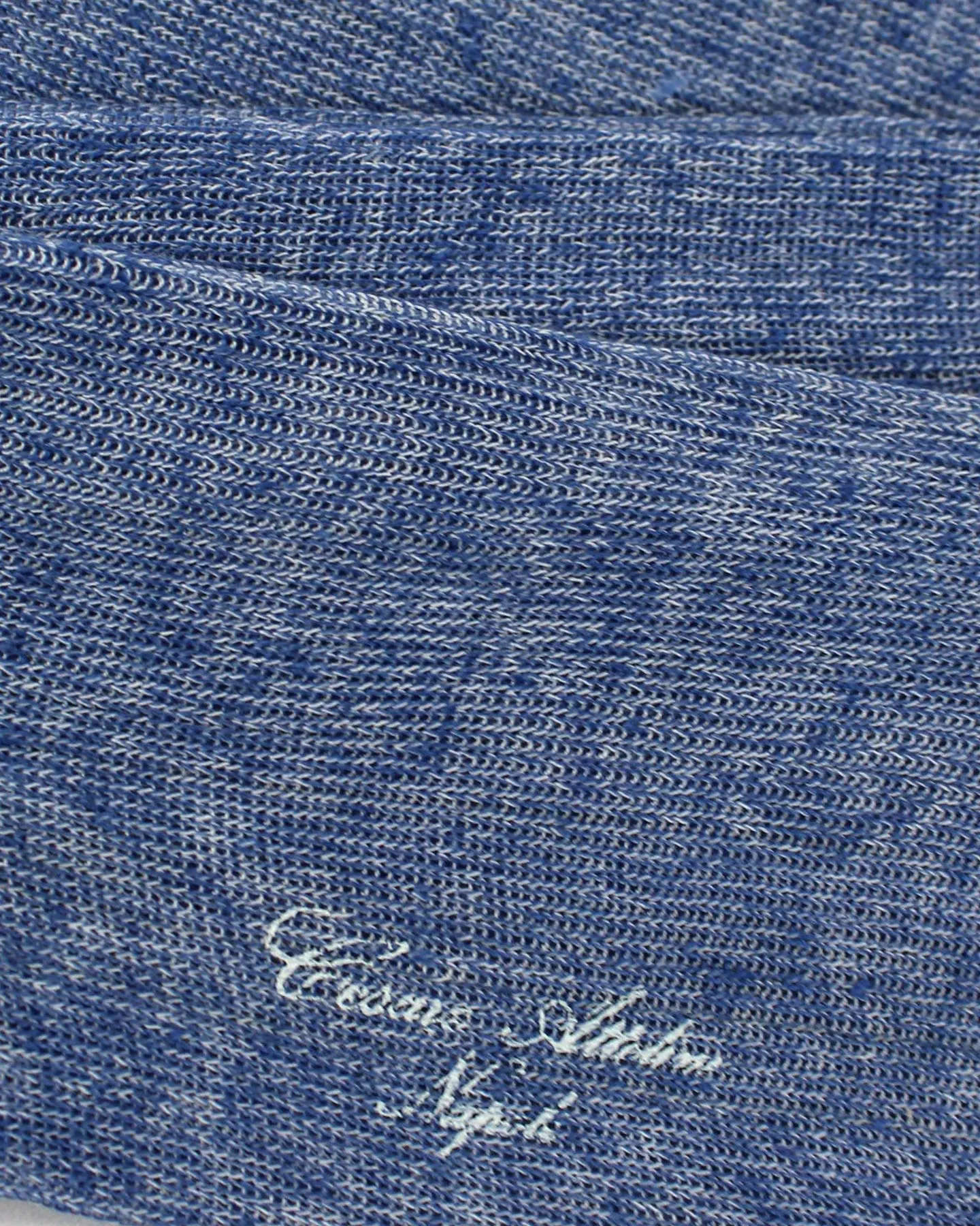 Cesare Attolini Blue Over The Calf Socks Linen Cotton US 11 1/2 - EUR 45 FINAL SALE